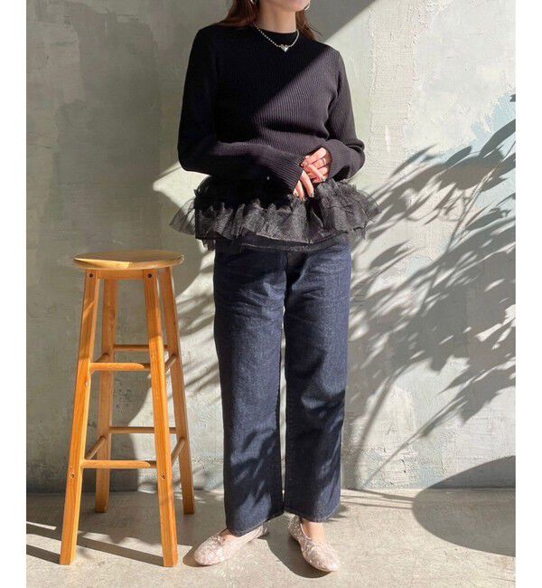 LOWRYS FARM「ＣＯＮＥ／アシメデニムパンツ」|デニム|