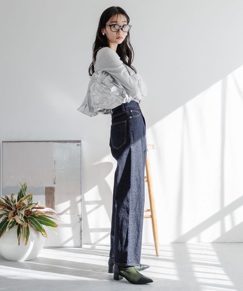 LOWRYS FARM「ＣＯＮＥ／アシメデニムパンツ」|デニム|