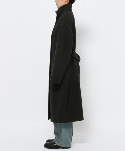 LOWRYS FARM「ウールライクスタンドコート」|ステンカラーコート|