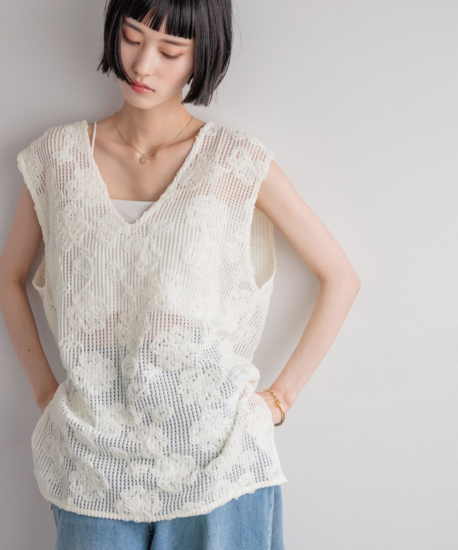 LOWRYS FARM「３Ｄレースベスト」|ベスト・ジレ|NTL