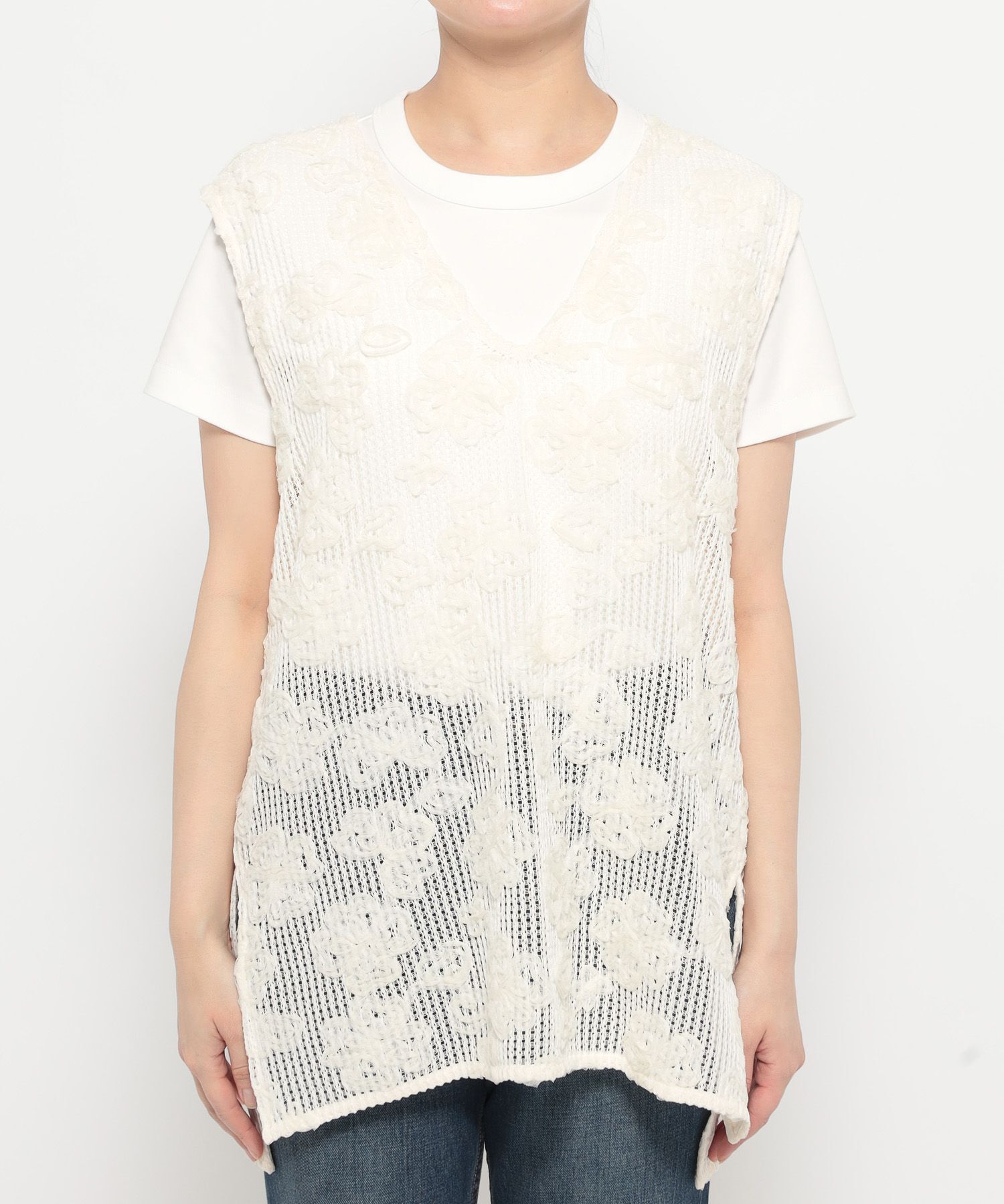 LOWRYS FARM「３Ｄレースベスト」|ベスト・ジレ|