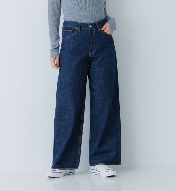 collex「定番人気！美シルエット　セミワイドデニムパンツ」|デニム|