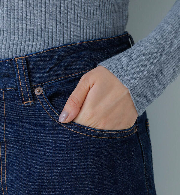 collex「定番人気！美シルエット　セミワイドデニムパンツ」|デニム|