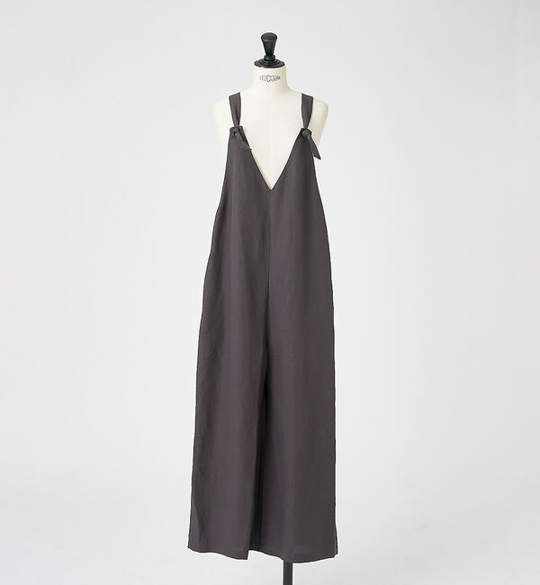 collex「【手洗い可】リネン混イージークロス サロペット」|オールインワン|