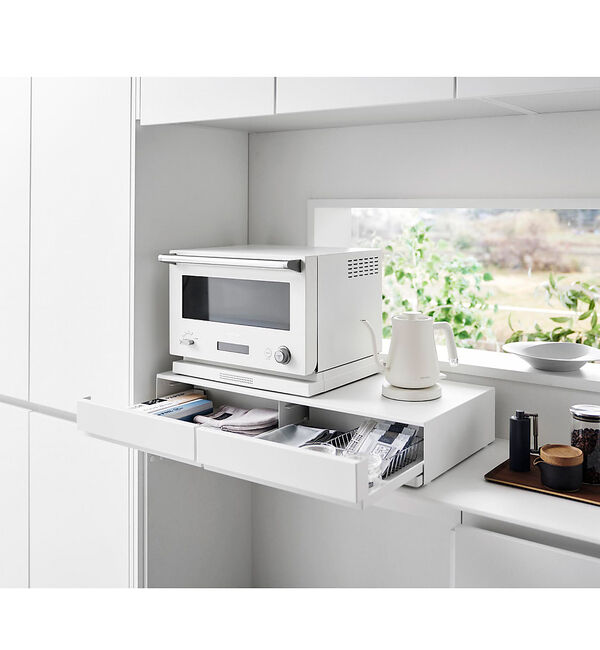 collex「【tower】2wayキッチン家電下引き出し＆スライドテーブル タワー W80」|食器・キッチングッズ|