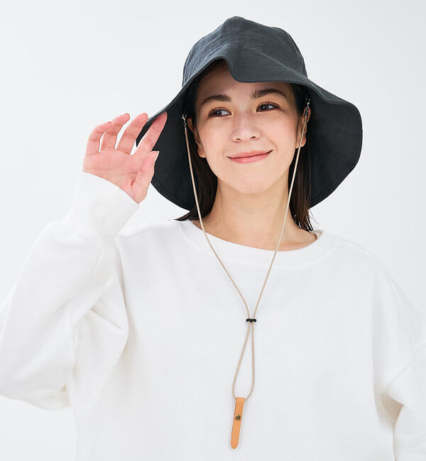 collex「【Nine Tailor/ナインテーラー】 Canna Hat リネンハット」|その他|チャコールグレー