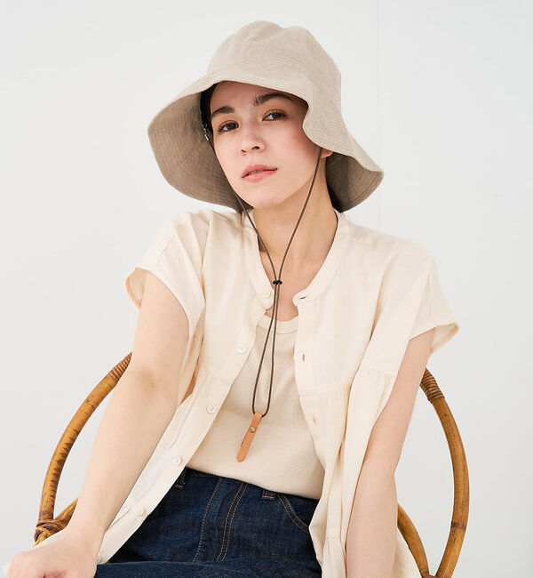 collex「【Nine Tailor/ナインテーラー】 Canna Hat リネンハット」|その他|ベージュ
