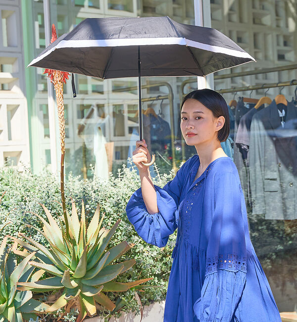 collex「ベーシックバイカラー 折りたたみ日傘【assa】【WEB限定】」|傘|ブラック