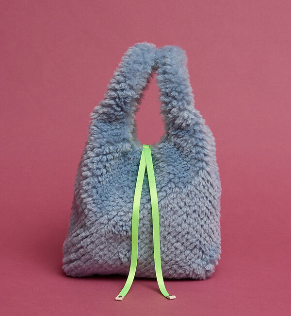 collex「【WEB限定】【EARTH MADE】ボア テープ マルシェバッグ」|ハンドバッグ|ブルー