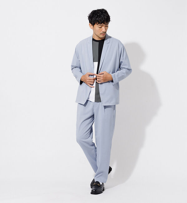 ABAHOUSE「ポンチ パネル 切替 長袖 Tシャツ」|Tシャツ・カットソー|