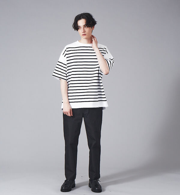 ABAHOUSE「【MONTKEMMEL / モンケメル】オーバーサイズ クルーネック/パネルボー」|Tシャツ・カットソー|