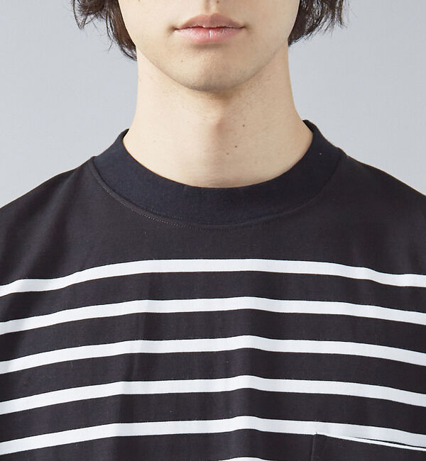 ABAHOUSE「【MONTKEMMEL / モンケメル】オーバーサイズ クルーネック/パネルボー」|Tシャツ・カットソー|