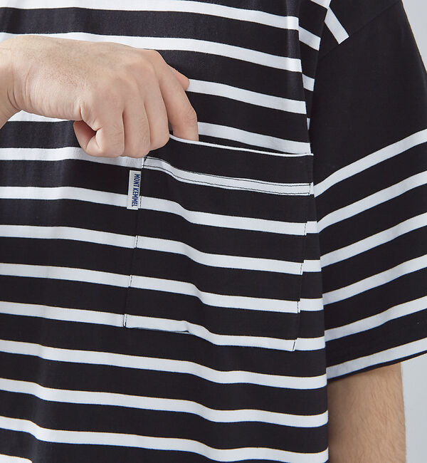 ABAHOUSE「【MONTKEMMEL / モンケメル】オーバーサイズ クルーネック/パネルボー」|Tシャツ・カットソー|