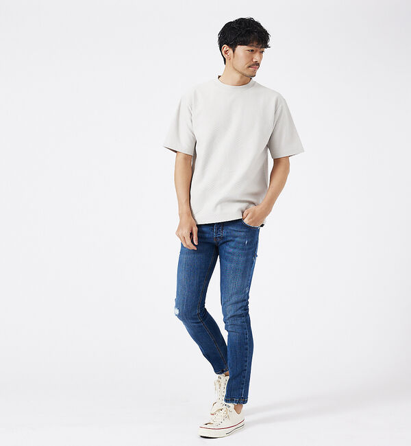 ABAHOUSE「ジオメトリックリンクス 半袖Tシャツ」|Tシャツ・カットソー|