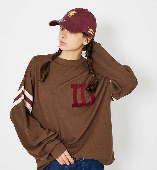 ABAHOUSE「【REMI RELIEF / レミ レリーフ】ビンテージロゴ/フットボールロング」|Tシャツ・カットソー|ブラウン