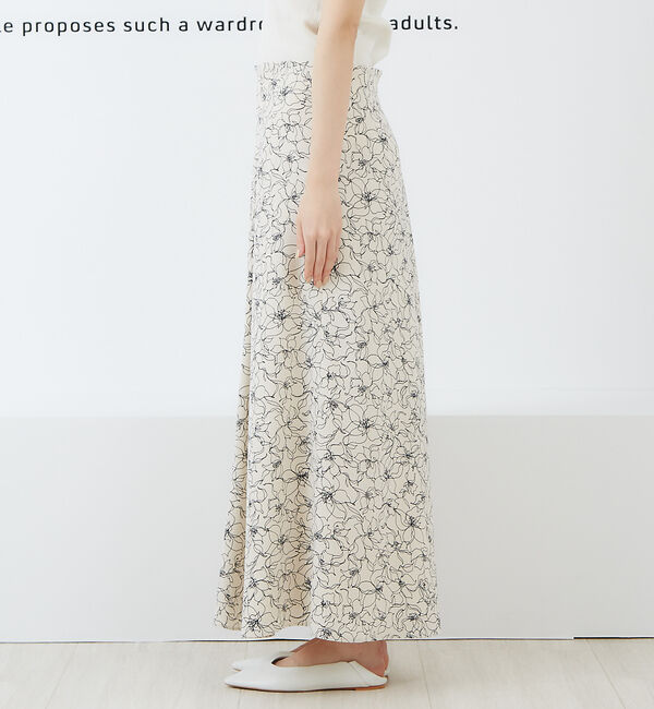 Rouge vif「ドローイングフラワースカート」|スカート|