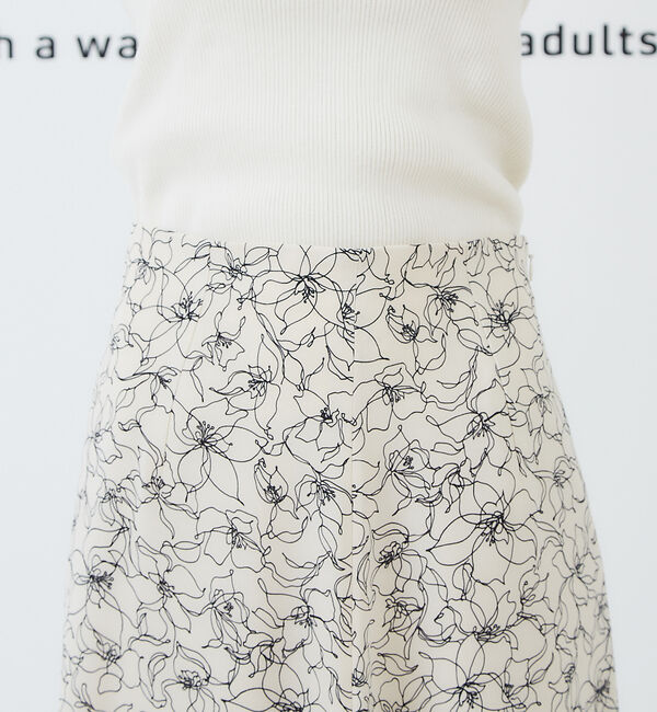 Rouge vif「ドローイングフラワースカート」|スカート|