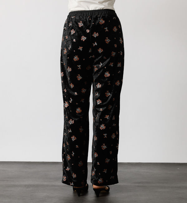 Rouge vif「【Le Melange/ル・メランジュ】花柄ベロアパンツ/#8551502/花柄」|その他|