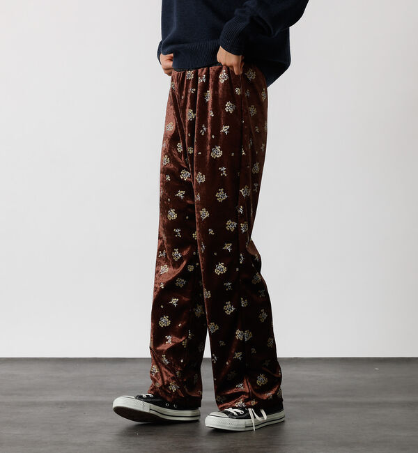 Rouge vif「【Le Melange/ル・メランジュ】花柄ベロアパンツ/#8551502/花柄」|その他|