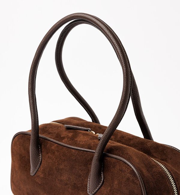 Rouge vif「【VELETTO/ヴェレット】スエードボストンバッグ/バッグ/ブラウン/合成皮革」|ボストンバッグ|