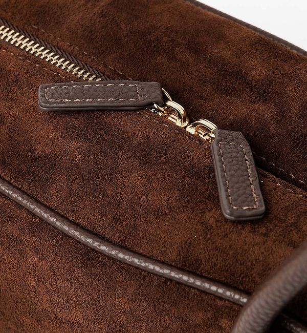 Rouge vif「【VELETTO/ヴェレット】スエードボストンバッグ/バッグ/ブラウン/合成皮革」|ボストンバッグ|