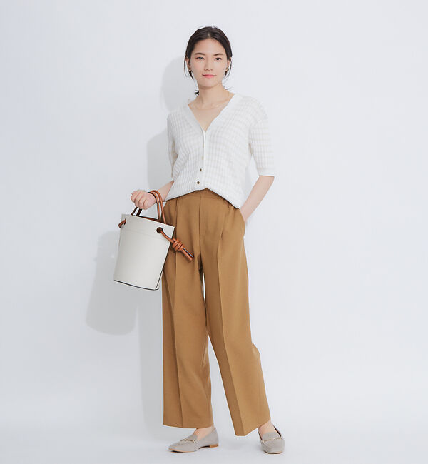 qualite「2WAY Vネックアシメニット」|ニット・セーター|