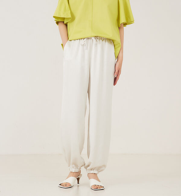 qualite「ヴィンテージサテンドローパンツ」|その他|オフホワイト