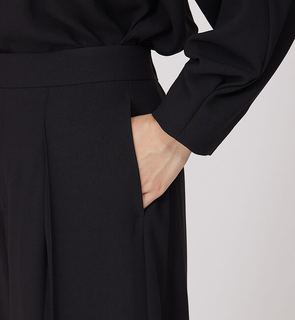 qualite「【セットアップ対応】アセテートジョーゼットタックパンツ」|その他|