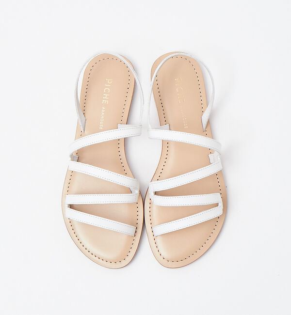 AU BANNISTER「アシンメトリーラインサンダル」|サンダル|