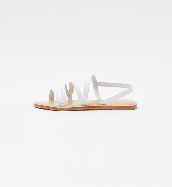 AU BANNISTER「アシンメトリーラインサンダル」|サンダル|