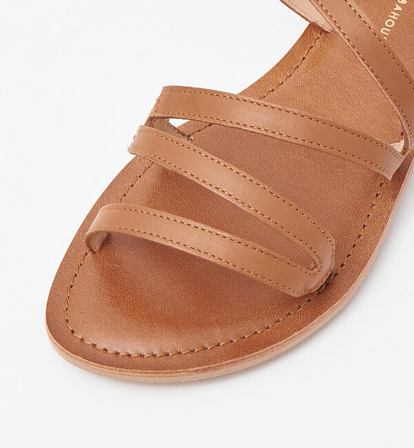 AU BANNISTER「アシンメトリーラインサンダル」|サンダル|