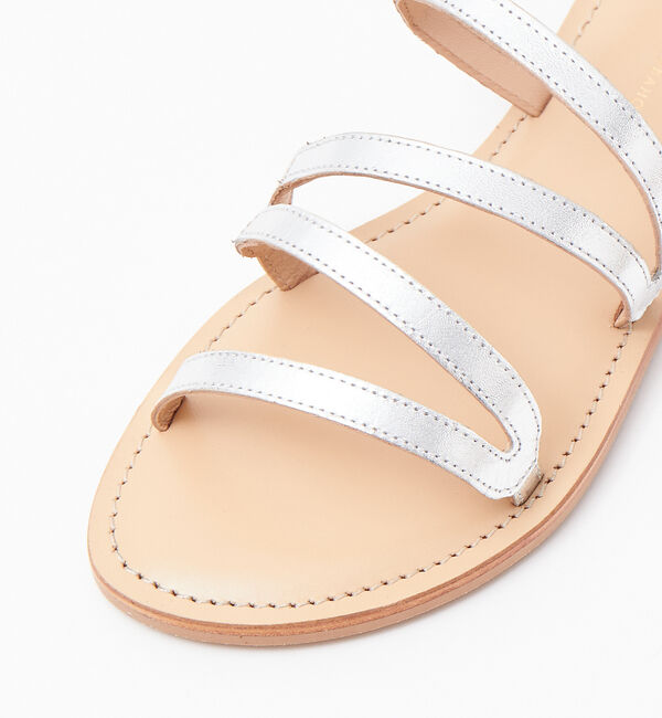 AU BANNISTER「アシンメトリーラインサンダル」|サンダル|