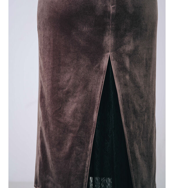 SELFIST「ベロア裾レーススカート」|スカート|