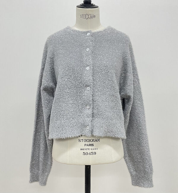 abahouse mavie「ラメ混フェザーヤーン2WAYカーディガン」|カーディガン|