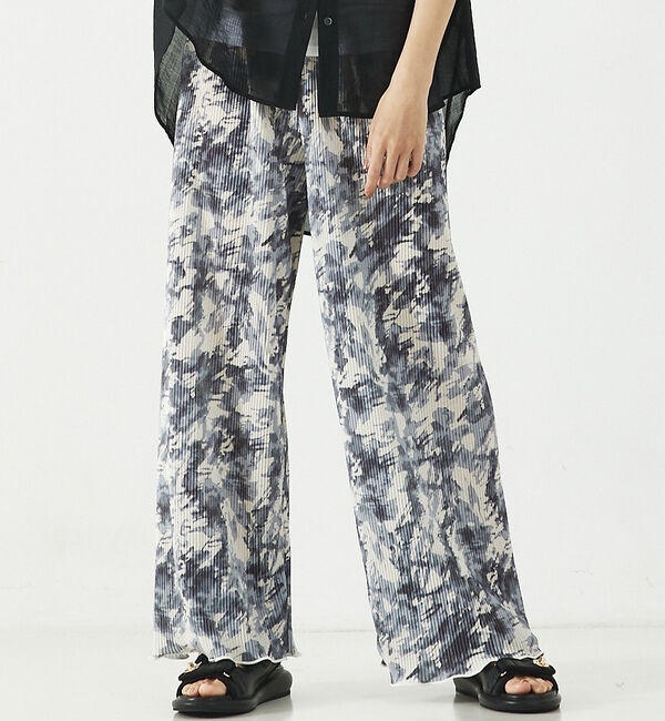 abahouse mavie「クリスタルプリーツパンツ」|その他|グレー