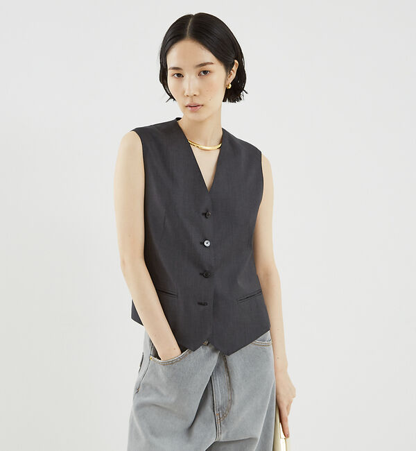 The Store by C' 「【COCUCA】ベスト」|ダウンベスト・ベスト|チャコールグレー