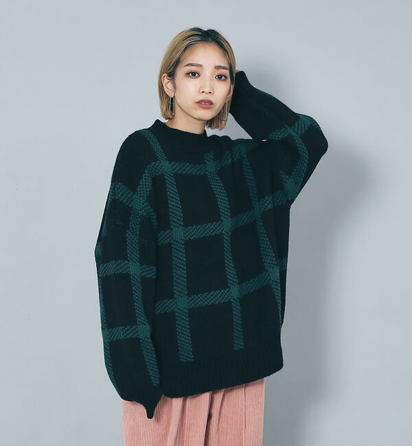 NOMINE「ビックチェックニット」|ニット・セーター|