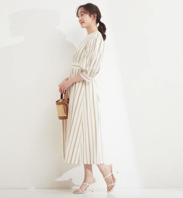 TIARA「ストライプタックワンピース」|ワンピース|