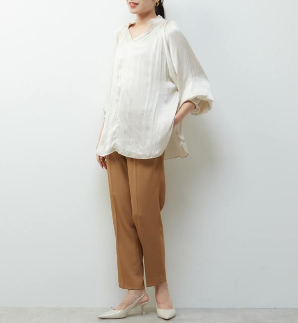 TIARA「《定番》2wayフリルネックギャザーブラウス」|シャツ・ブラウス|