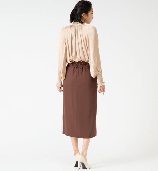 TIARA「《定番》2wayフリルネックギャザーブラウス」|シャツ・ブラウス|