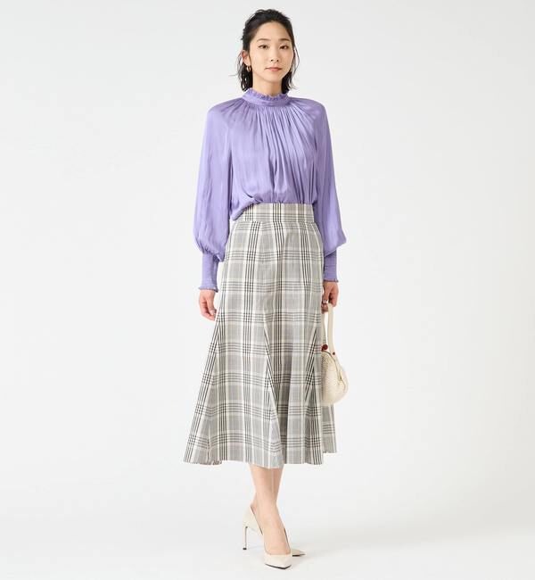 TIARA「《定番》2wayフリルネックギャザーブラウス」|シャツ・ブラウス|