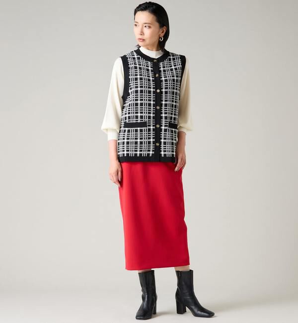 TIARA「ジャカード柄ベスト」|ベスト・ジレ|