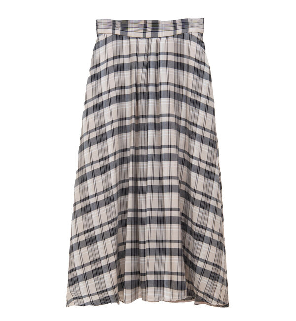 TIARA「ベルト付フレアスカート」|スカート|ベージュ