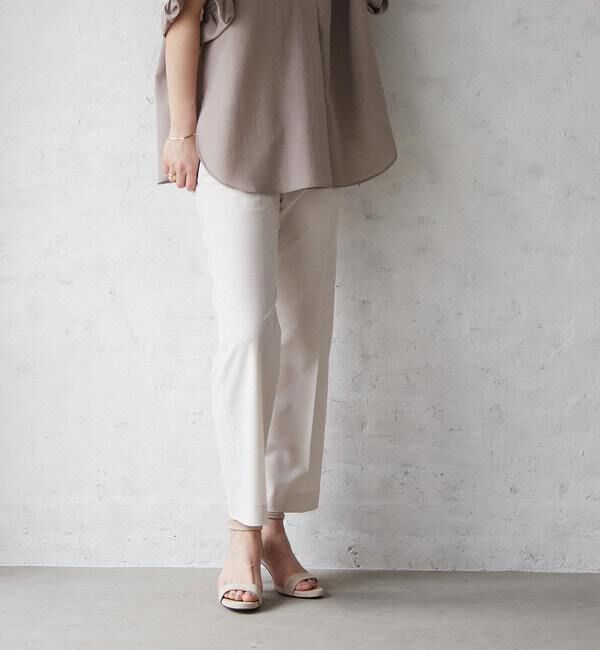 Liesse「ストレートタックパンツ（セットアップ対応）」|その他|オフホワイト