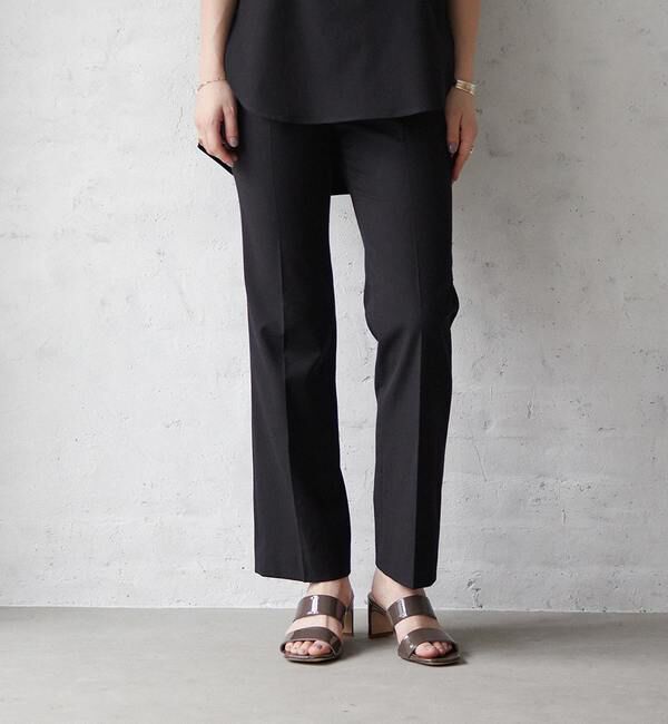 Liesse「ストレートタックパンツ（セットアップ対応）」|その他|ブラック