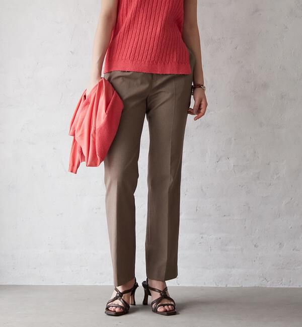 Liesse「ストレートタックパンツ（セットアップ対応）」|その他|モカ