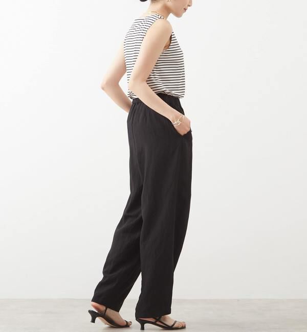 Liesse「ゴールド釦切り替えボーダータンクトップ」|Tシャツ・カットソー|