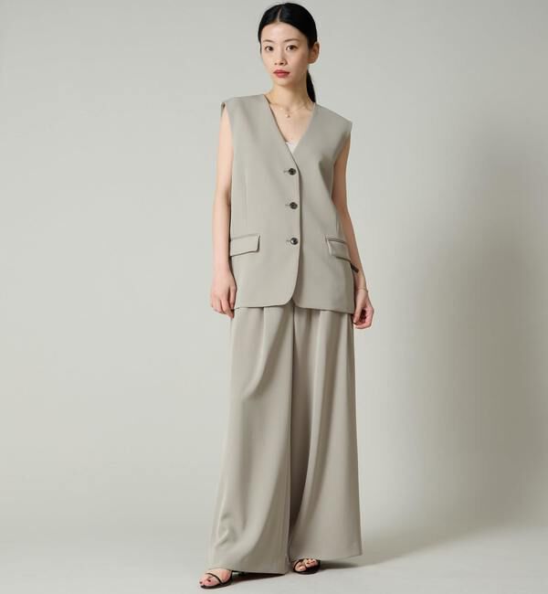 Liesse「ノーカラーVベスト（セットアップ対応）」|ベスト・ジレ|