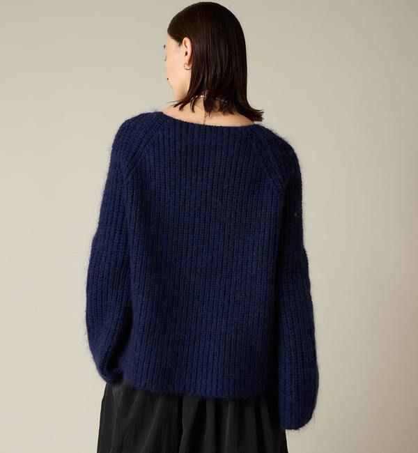 Liesse「モヘア混ワイドスリーブショートニット」|ニット・セーター|