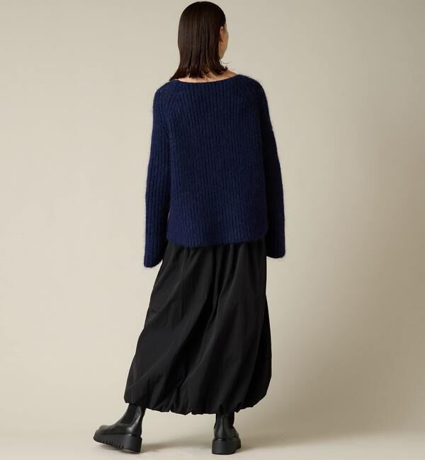 Liesse「モヘア混ワイドスリーブショートニット」|ニット・セーター|